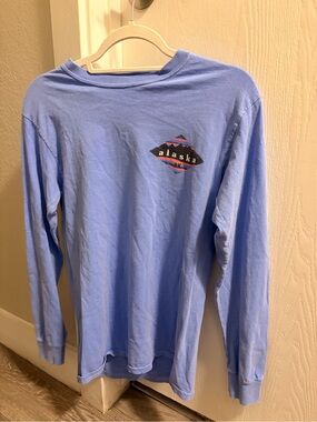 Alaska Logo Long-Sleeve Crew Tee - Light Blue